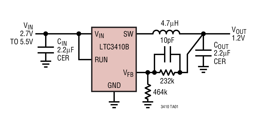 LTC3410BӦͼһ